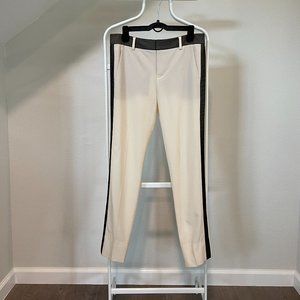 NWOT Vince Cream Side-Stripe Pants